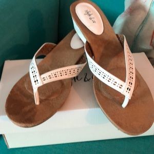 Size 11 white style & co. Sandal wedges